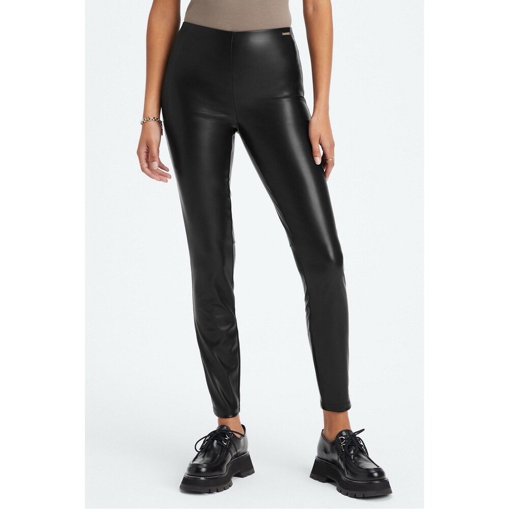 Fabletics‎ Vegan Leather Pull On Legging Black Size M $90